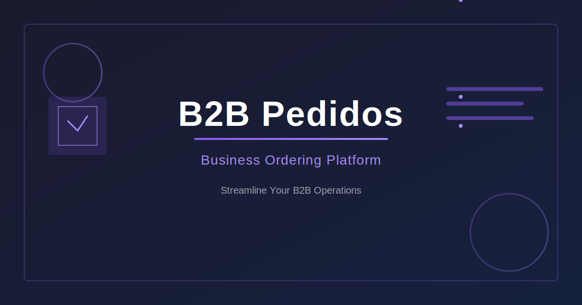 Pedidos B2B
